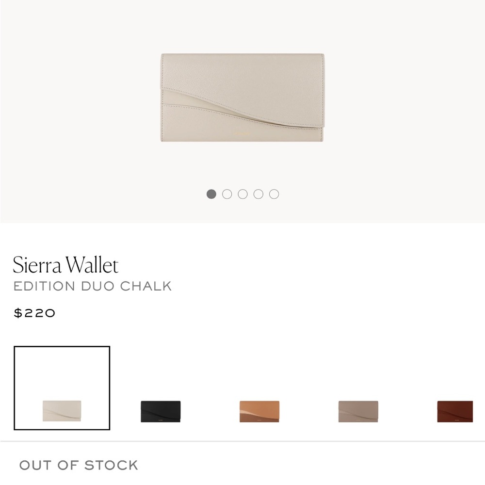Polene Sierra Wallet Chalk